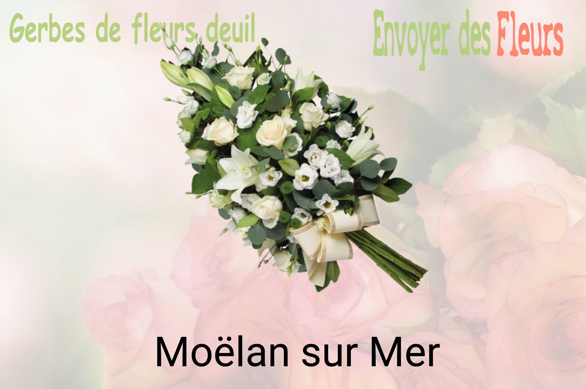 Gerbe de fleurs de deuil livrée à Moëlan-sur-Mer